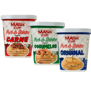 Kit Mash Cup 3 Sabores - Original, Cogumelo e Carne