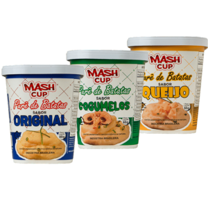 Kit Mash Cup 3 Sabores - Original, Cogumelo e Queijo