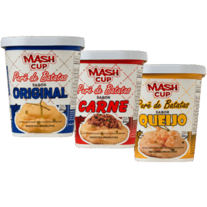 Kit Mash Cup 3 Sabores – Original, Carne e Queijo