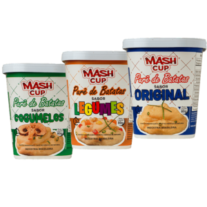 Kit Mash Cup 3 Sabores – Original, Cogumelo e Legumes